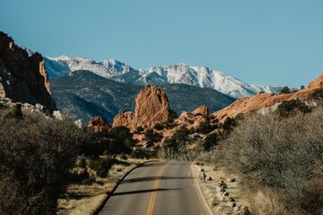 Road with mountains in the distance