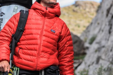 person hiking in patagonia