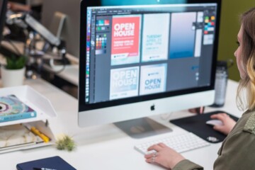 designer working on a computer