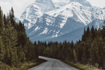 Road with mountains in the distance