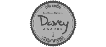 18th Annual Davey Awards silver winner badge.