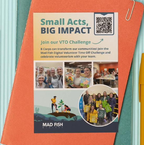 Small acts make a big impact sign.