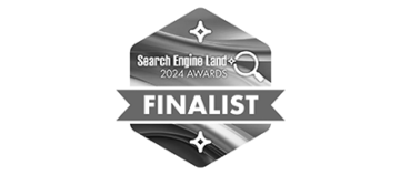 Finalist badge for Search Engine Land awards 2024.