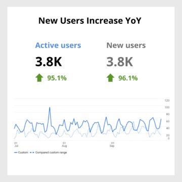 New Users Increase YoY