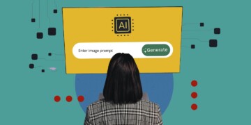 Person using an AI image generator.